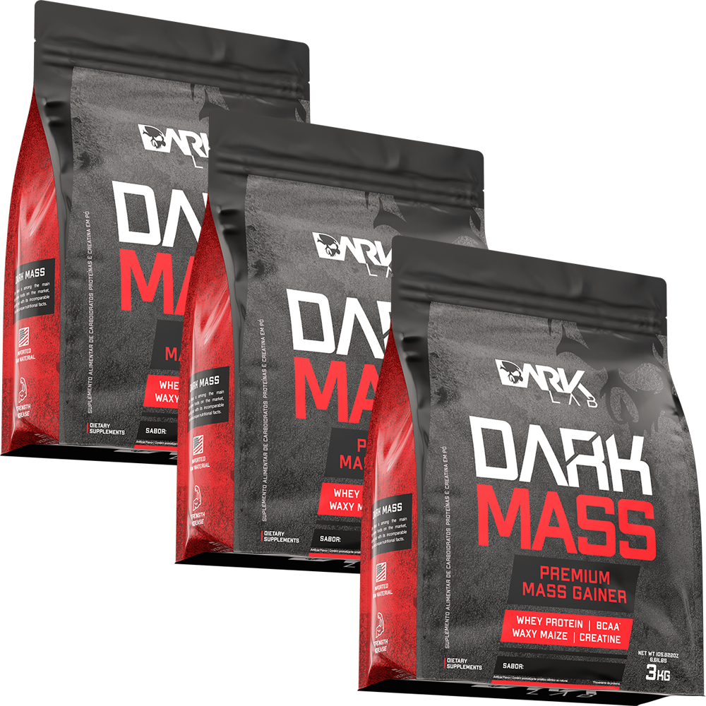 Kit 3x Hipercalórico Dark Mass - Dark Lab