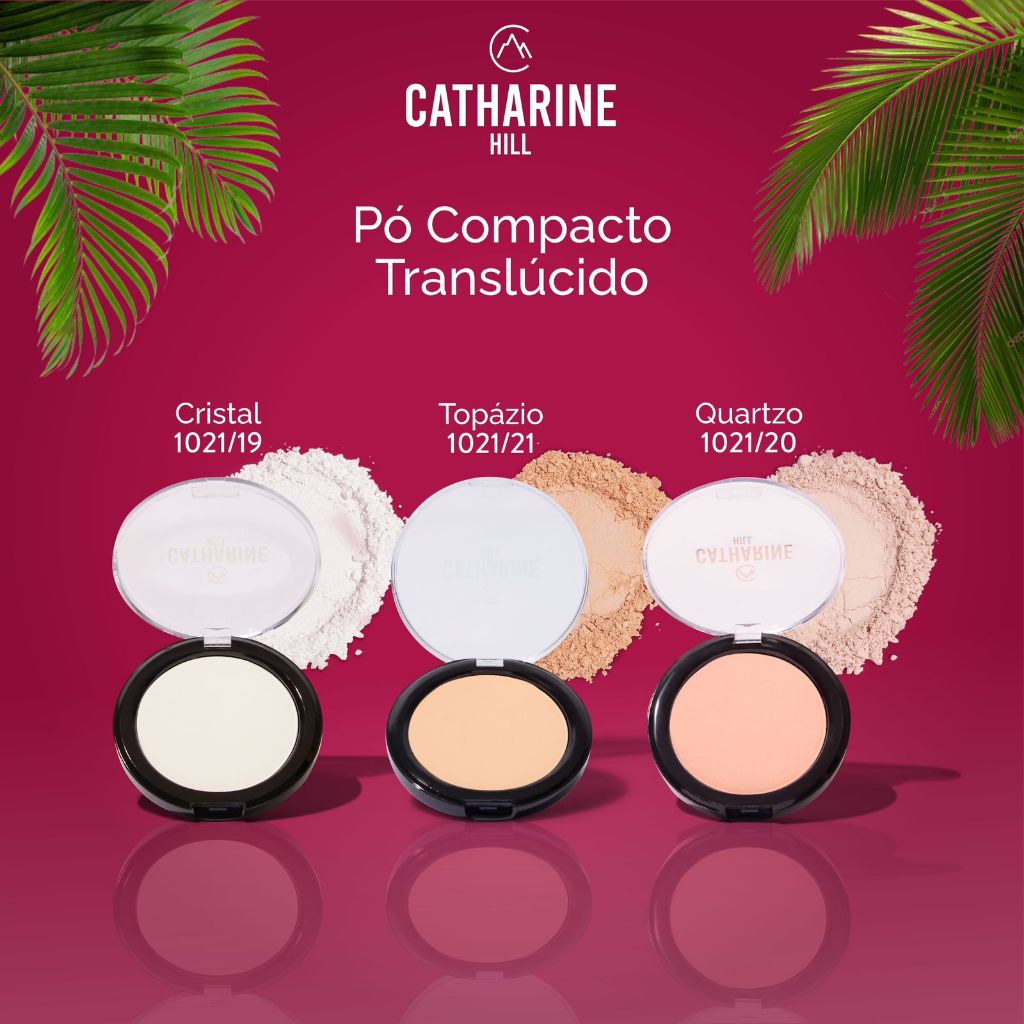 Pó Compacto Translúcido 9g - Catharine Hill LANÇAMENTO | Shopee Brasil
