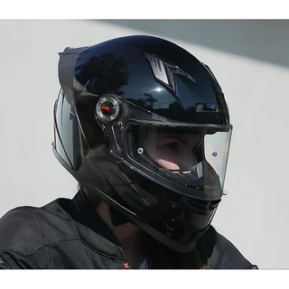 CAPACETE LS2 CLASSIC S MONOCOLOR PRETO BRILHO