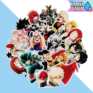 Adesivos Boku no Hero 20 à 50und Pack Figurinha My Hero Academia Anime Bakugo Shoto Midoriya