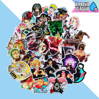 Adesivos Holográficos Anime Jujutsu Kaisen Naruto Attack on Titan Demon Slayer SpyxFamily Figurinha