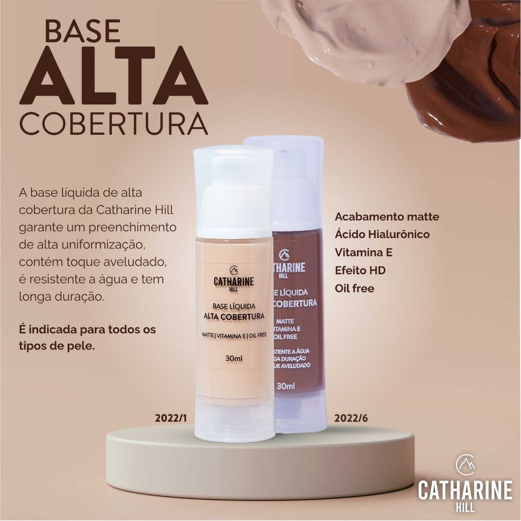 Base Líquida Alta Cobertura - Catharine Hill | Shopee Brasil