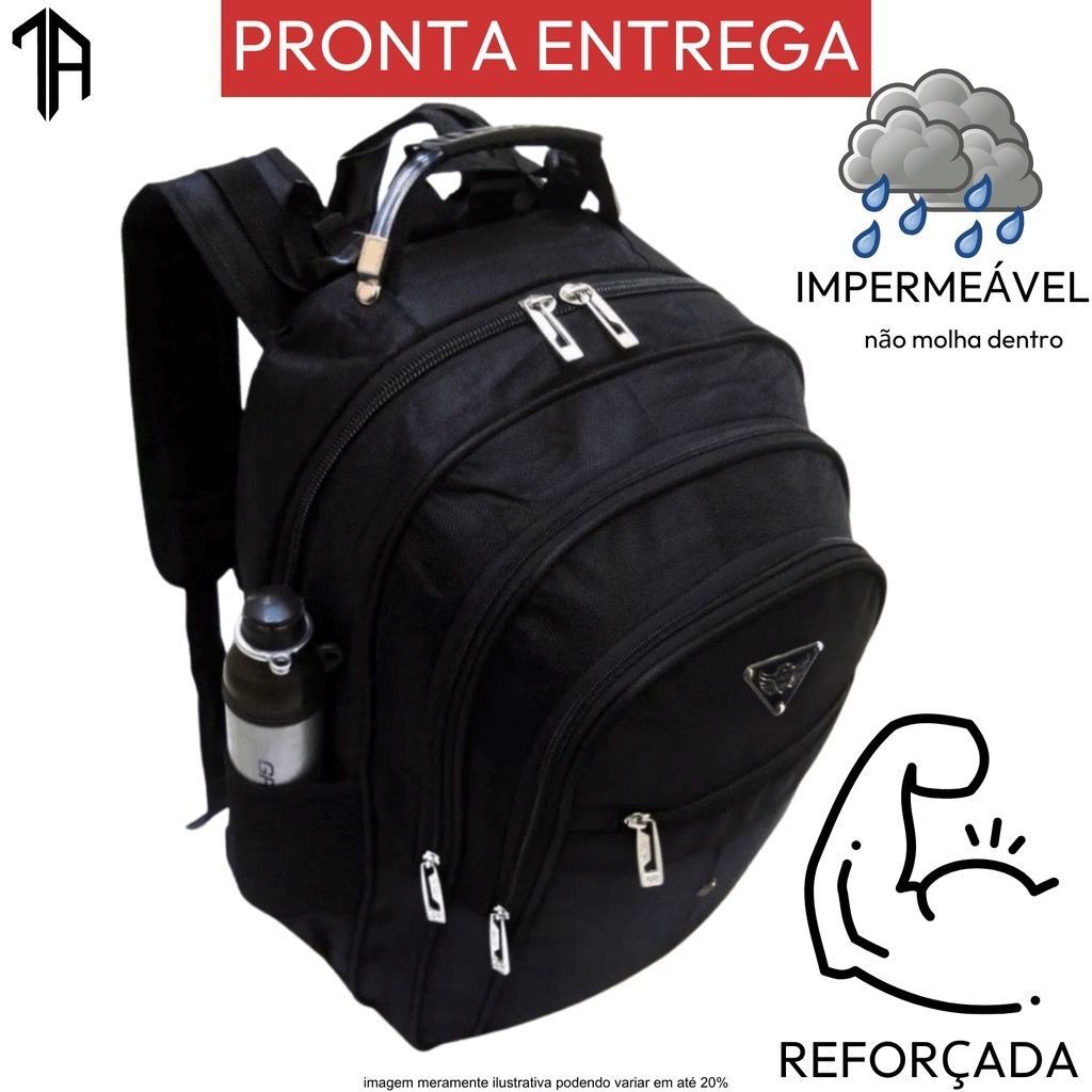 Mochila Masculino Escolar De Grande Capacidade Para Estudante Notebook Impermeável