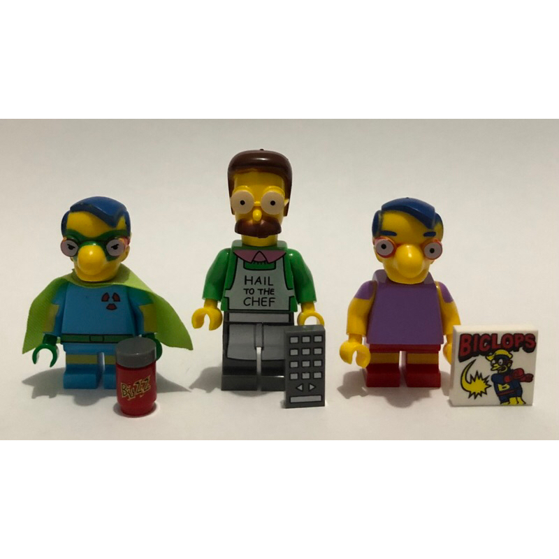 Minifiguras Bonecos Os Simpsons Fallout Boy Milhouse Ned Flanders KF6039