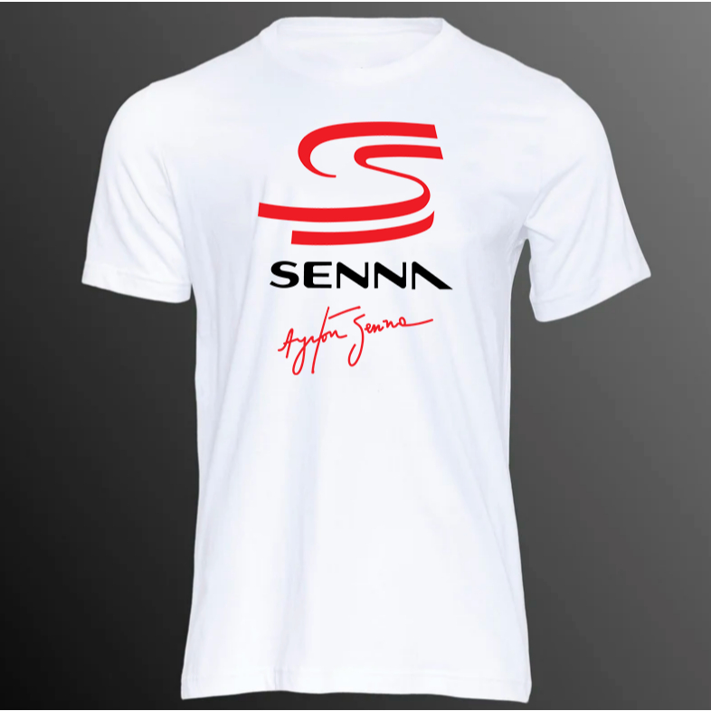 Camiseta Masculina Ayrton Senna Camisa F1 Formula1 100% Algodão Premium ...