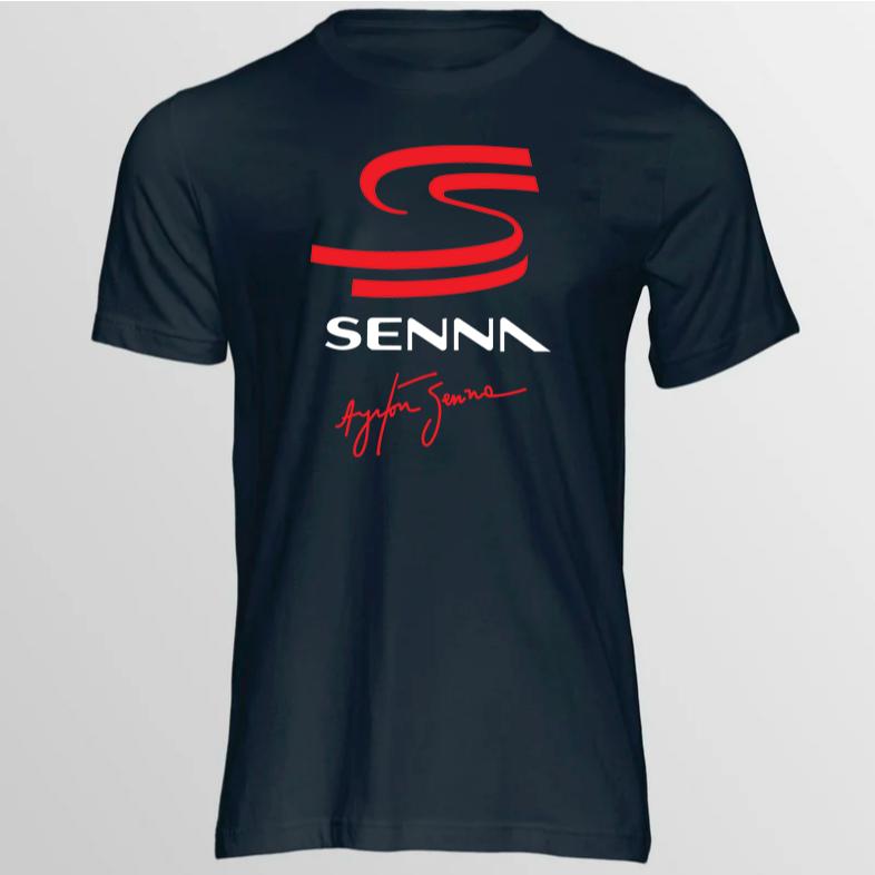 Camiseta Ayrton Senna Corrida Camisa F1 Formula1 Masculina 100% Algodão ...