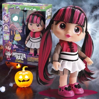 Boneca Vampira Monster Fashion Cabelo Colorido com Acessórios Lançamento em Promoção Beetoys