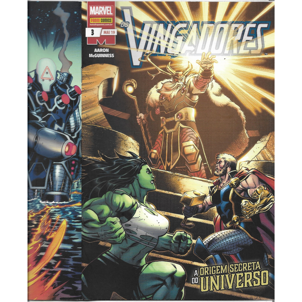 Os Vingadores Nº 3 - A Origem / Os Celestiais - 3ª Parte de 4 ( Ed. Panini-2019 Gibi )