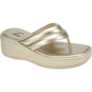 Chinelo Tamanco Anabela Confort Flatform Macio Confortável Correia Macia Plataforma C800