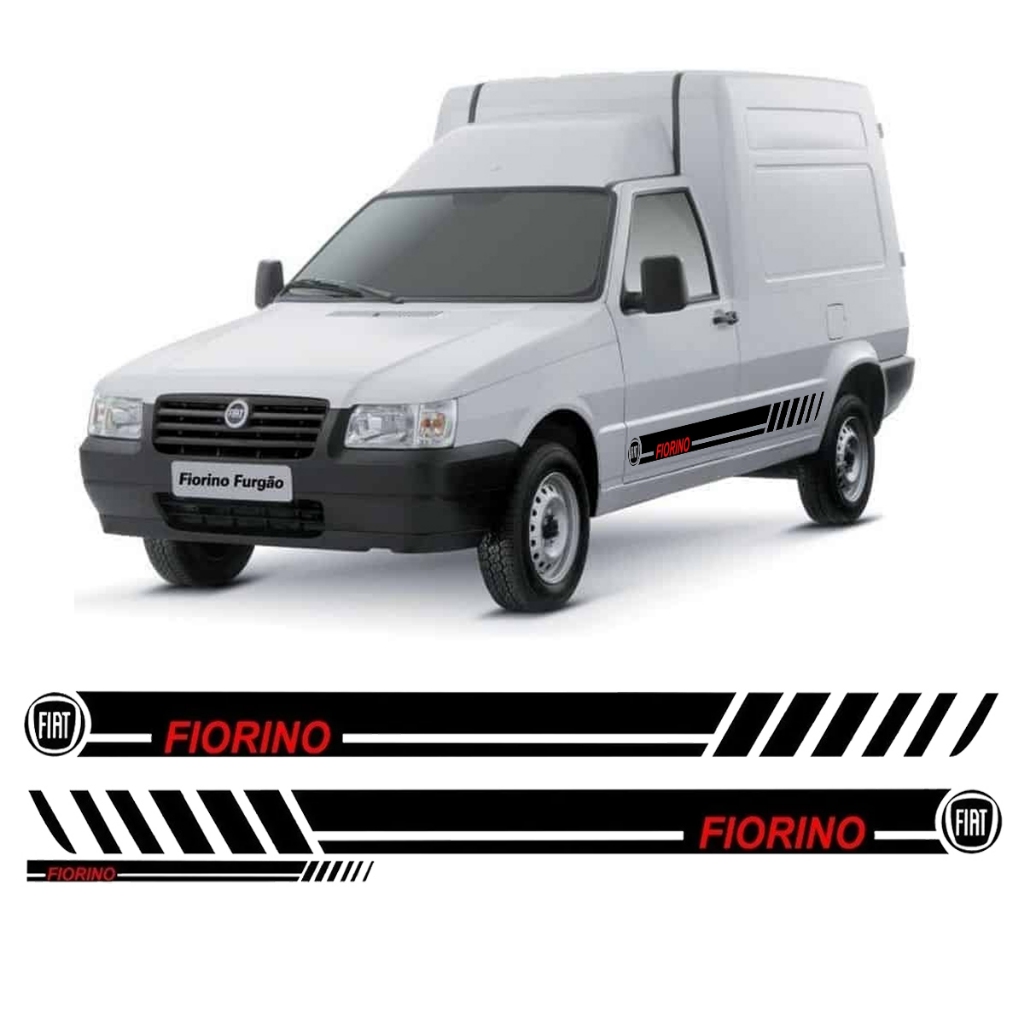 Faixa Adesivo Lateral E Traseira Fiat Fiorino 2008 2009 2010 2011 2012 ...