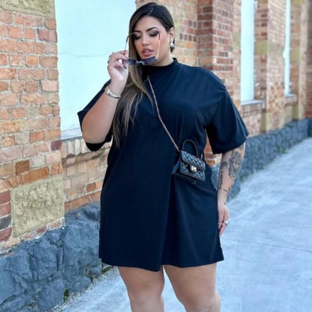 Camiseta Camisetão Oversized Feminina Algodão Moda Gringa Tamanho ...