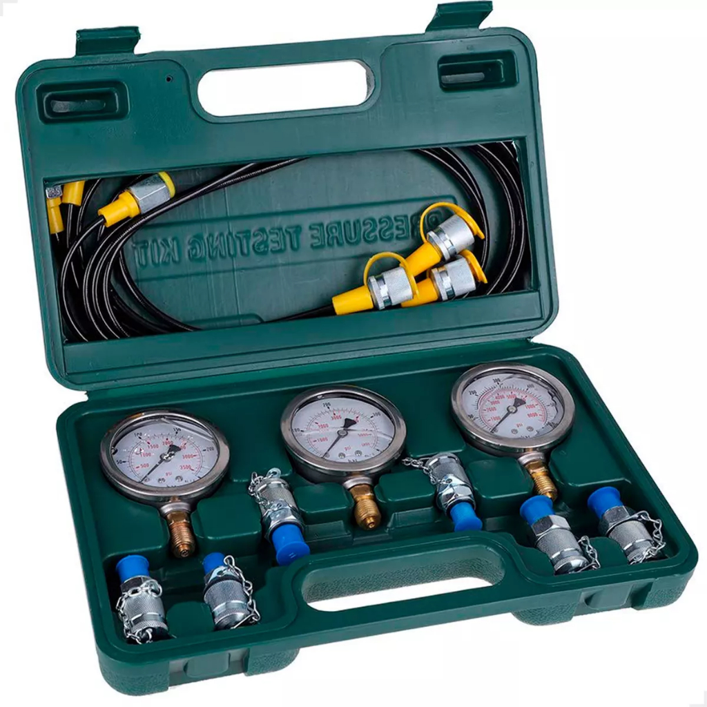 Conjunto Manometro Kit Teste De Pressao Hidraulico + Maleta | Shopee Brasil