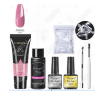 Limegirl kit unha de gel completo De Unha 7PC 15ml Conjunto Extendido de Gel de Unhas de Polietileno,