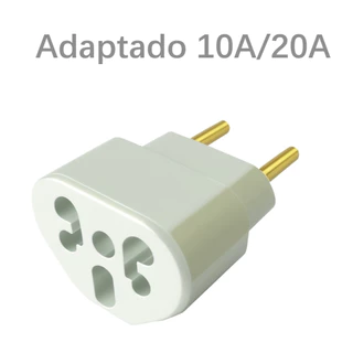Adaptador de Tomada Universal 10/20A 110v 220v Plug Benjamin Bob Esponja Aceita Padrão