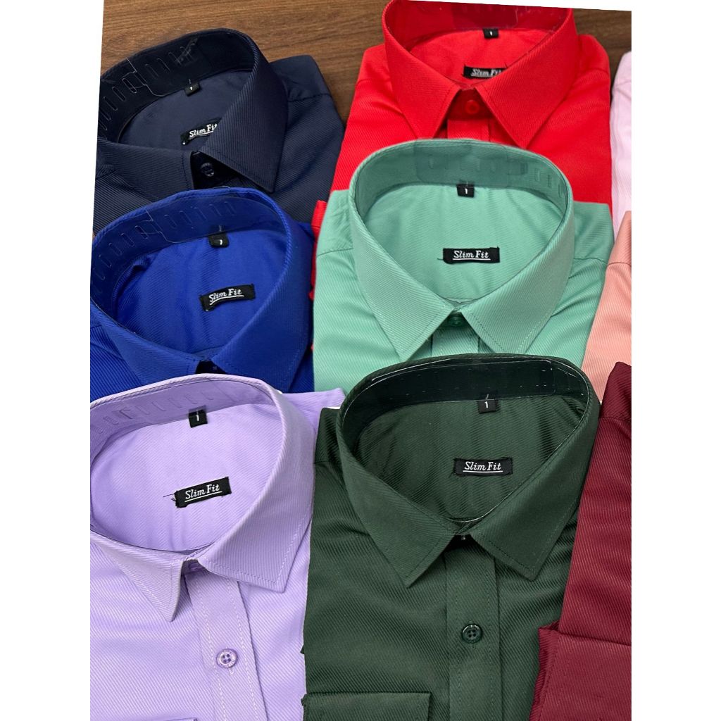Camisa Social Masculina Slim Risca de Giz H155