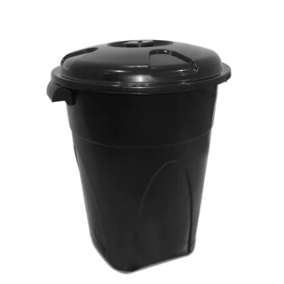 Lixeira Cesto Cestao Cesta Lixo 100 Litros Reforcado Preto Alca Reforcada