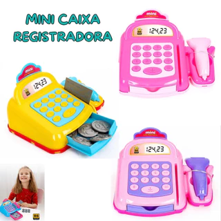 Mini Caixa Registradora Brinquedo Infantil Supermercado Cozinha Menina Menino