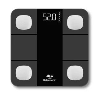 Balança Digital Corporal Bioimpedância Aplicativo Bluetooth Relaxmedic