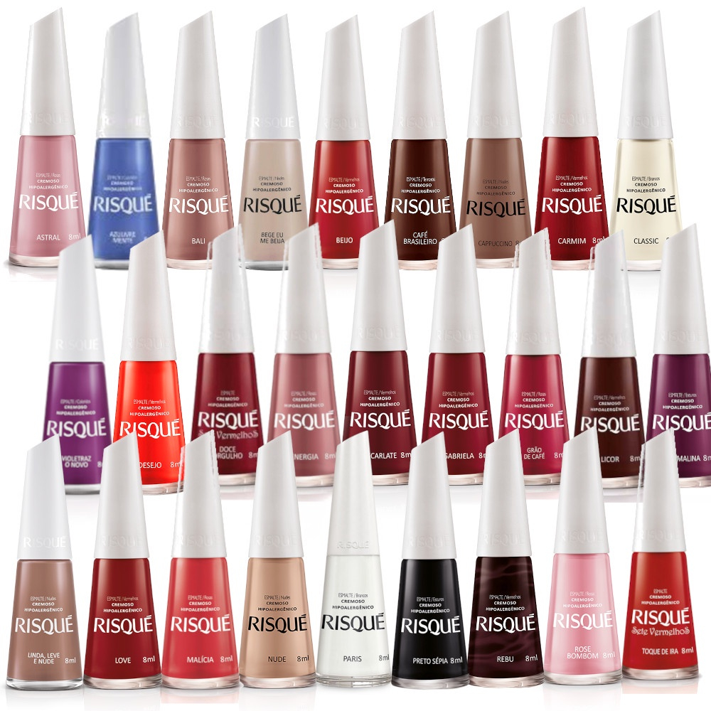 Kits Esmaltes Diferentes - Cores Sortidas Risqué - Escolha seu Kit ...