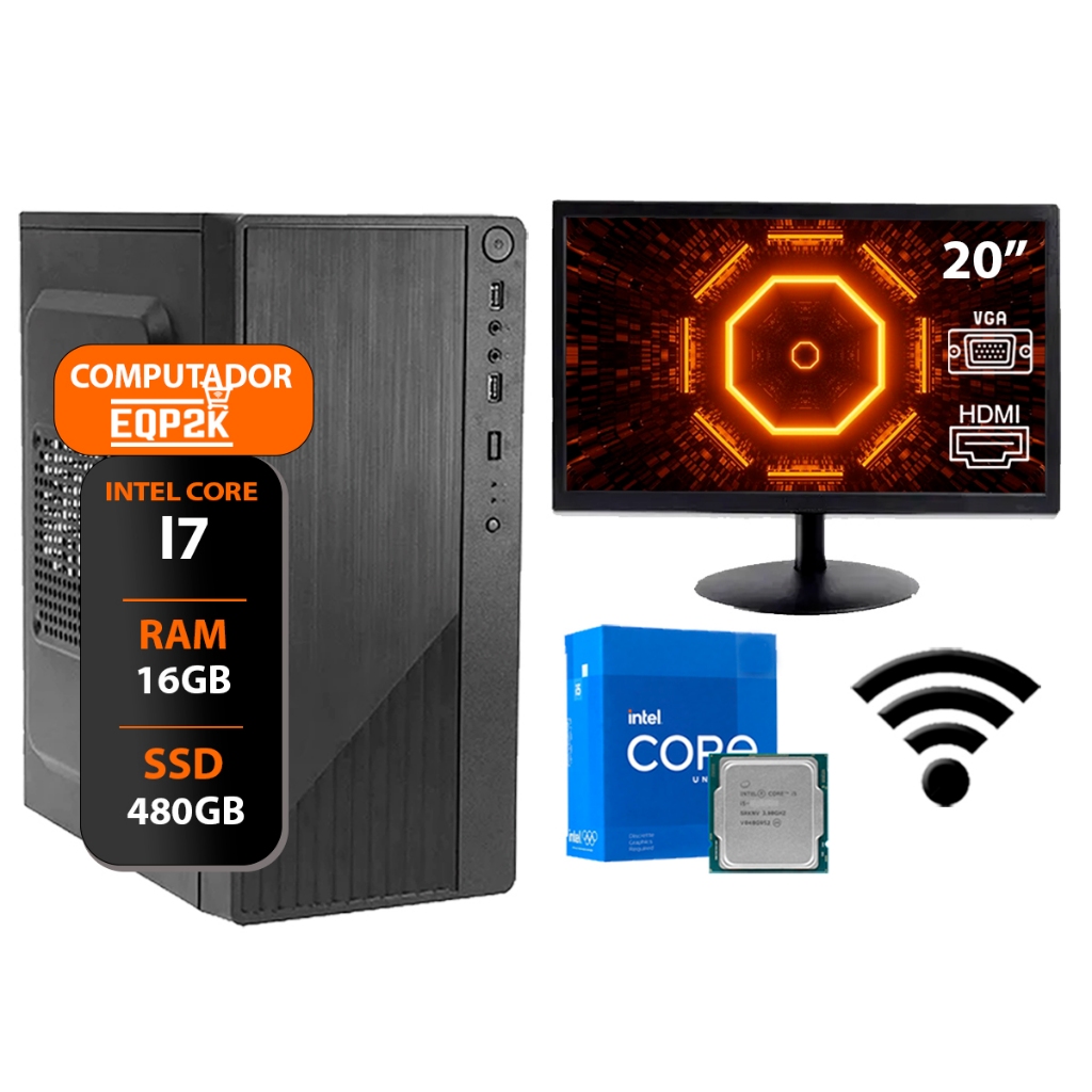 Computador Intel Core I7 3°geração Ssd 480gb 16gb Memória Ram