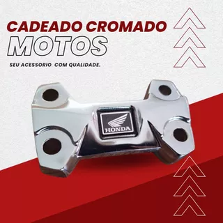 Mesa Guidão Cromado e Preto Cadeado Cg, titan, fan, cargo 150 e 160.