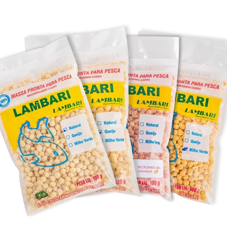 2 pacotes de Massa pronta para pescaria de lambari 100 gr cada pacote