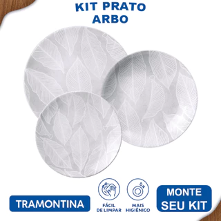 Aparelho de Jantar Arbo Tramontina Jogo de Pratos Rasos, Fundos e Sobremesa com Opções de Kits