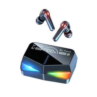 Fone De Ouvido Gamer M28 Bluetooth Sem Fio Resistente a Água Com Microfone e Visor Digital em Oferta na Shopee