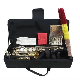 Sax alto Slade dourado com chaves prata - saxofone em mi bemol