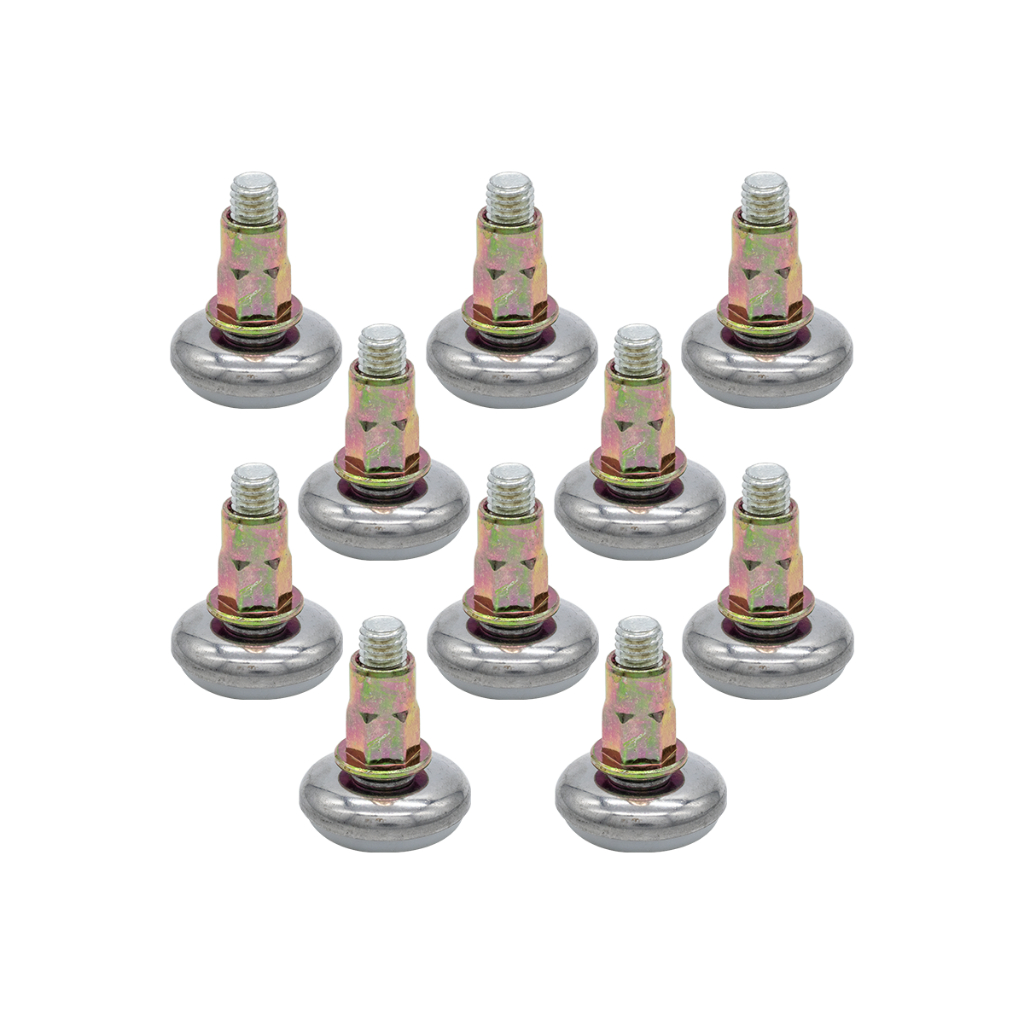 20 Sapatas Pés Niveladores Com Bucha Para Móveis Nivelar 35x25mm