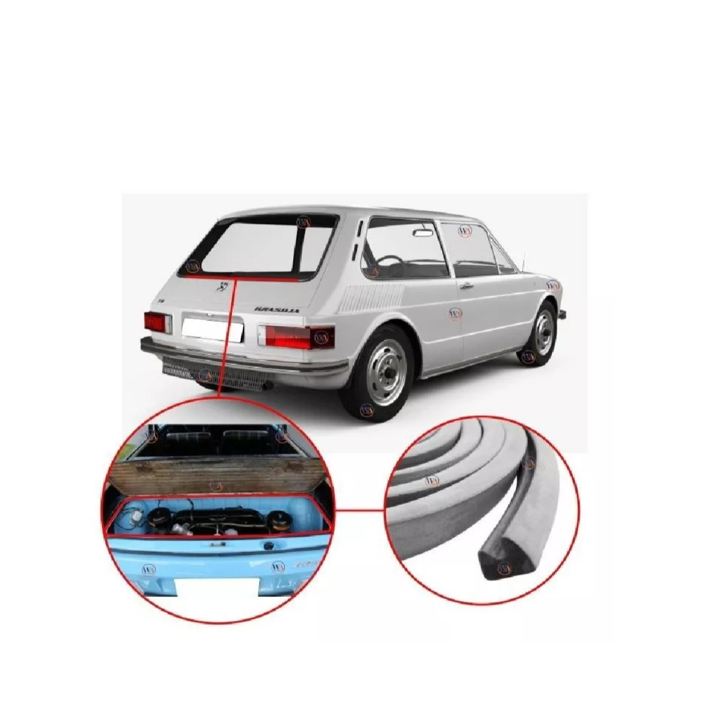 BORRACHA DO VÃO DA TAMPA DO MOTOR VW BRASILIA VARIANT 1