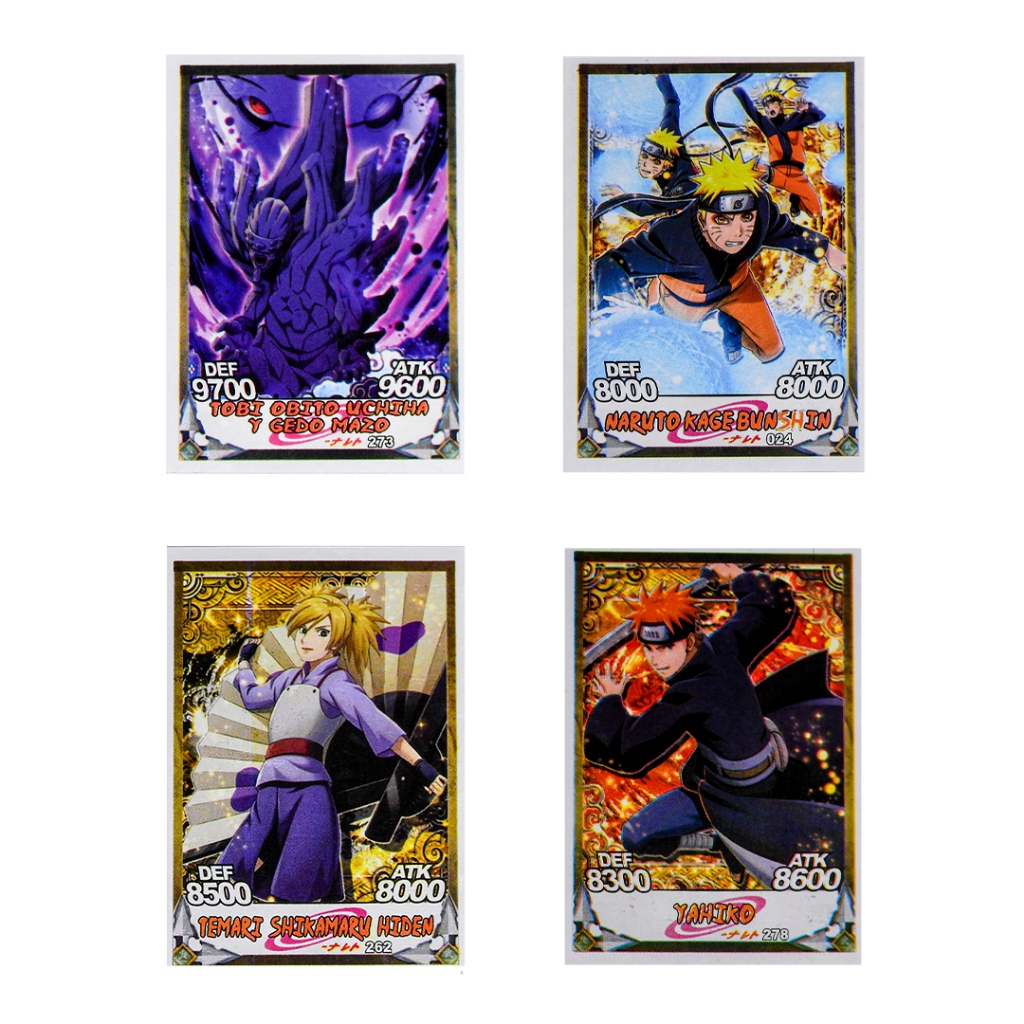 500 Cards Naruto = 125 Pacotinhos Lacrados com 4 cards cada