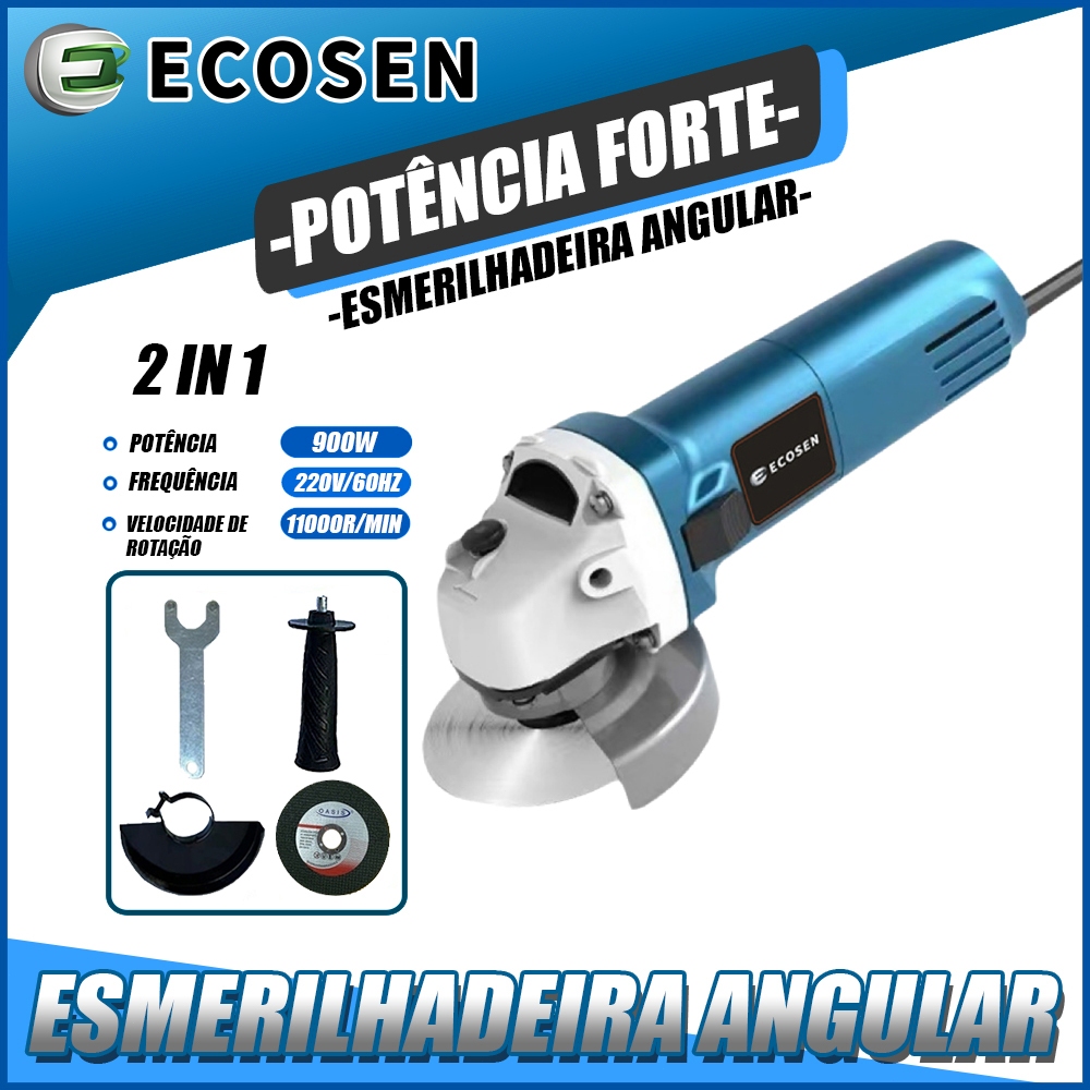 Esmerilhadeira e Lixadeira Angular 900w 115mm 4.1/2 11000rpm 220V Tssaper modelo TSEA