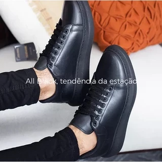 Tênis Sapatenis Masculino Couro Soft Leve e Macio Sola Alta 5cm Casamento Social Casual Oversized