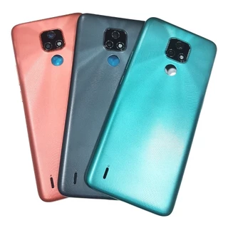 Tampa Traseira De Plastico Moto E7 Com Botoes Externos E Lente De Vidro Da Camera #NAPORTAL