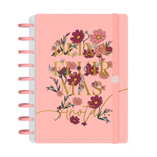Caderno Disco + Iscool 140 Fls Capa Dura Inteligente Opulence Deixa Fluir Mas Anota