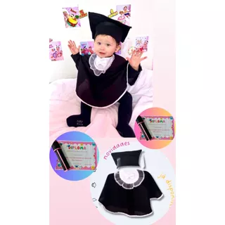 Beca para bebe Formatura Conclusão dos mesversarios Diploma canudo Roupa tematica menina menino Fantasia para bebê beca formatura para bebê
