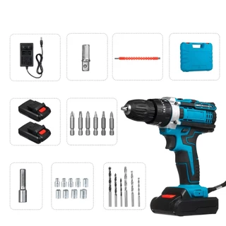Parafusadeira/Furadeira 21V C/ Kit Maleta COM DUAS BATERIAS