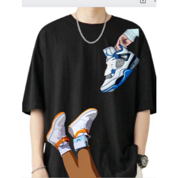 Camiseta Oversized Streetwear Tenis Sneaker