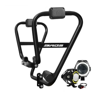 Protetor Carenagem Nxr Bros 150 160 + Par Led U7 Com Angel Eyes