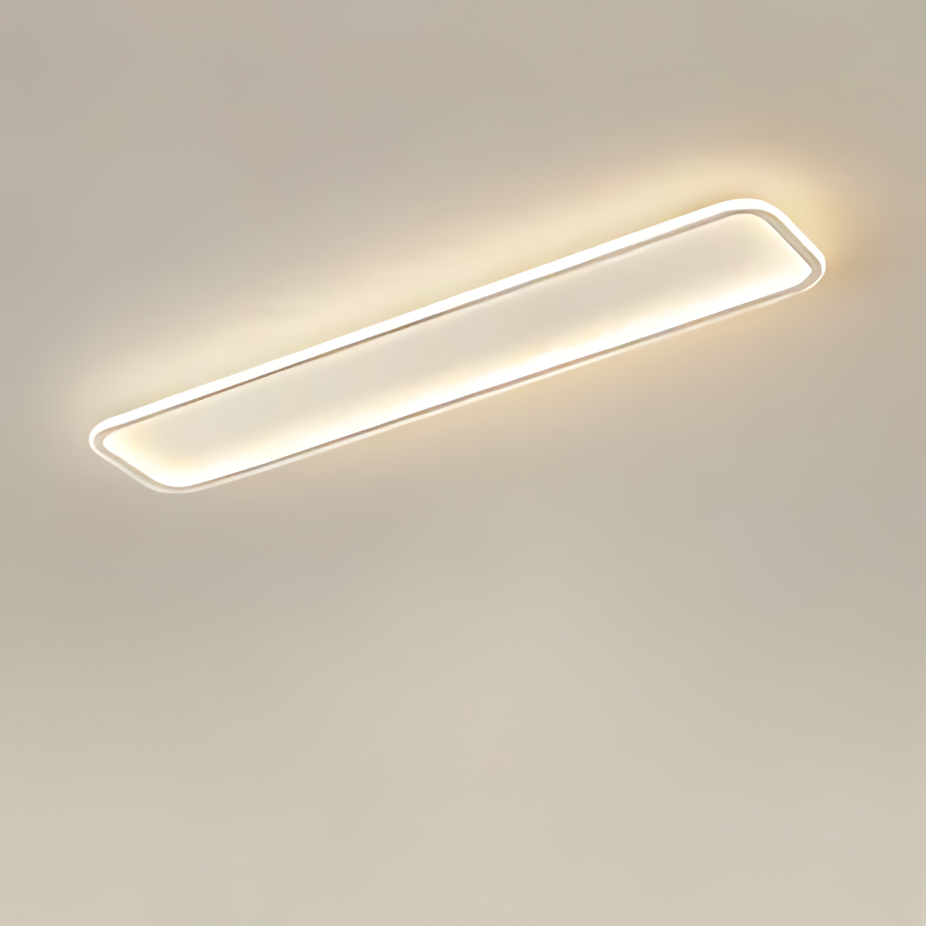 Luminaria Plafon Sobrepor Minimalista Retangular 1 Anel