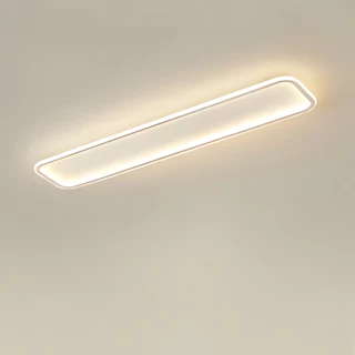 Luminaria Plafon Sobrepor Minimalista Retangular 1 Anel