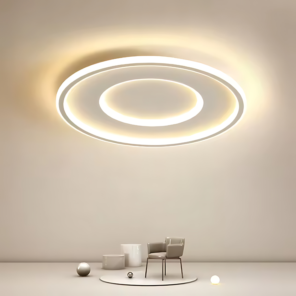 Luminaria Plafon Sobrepor Minimalista Redondo 1 Anel Moderno