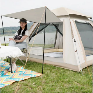 Barraca De Acampamento Automática Impermeável Diversas Cores Cor Bege em Oferta na Shopee