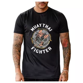Camisa básica camiseta DRY FIT para treino academia corrida musculação personalizada luta Muay Thai Fighter Tailândia masculina feminina gola redonda unissex