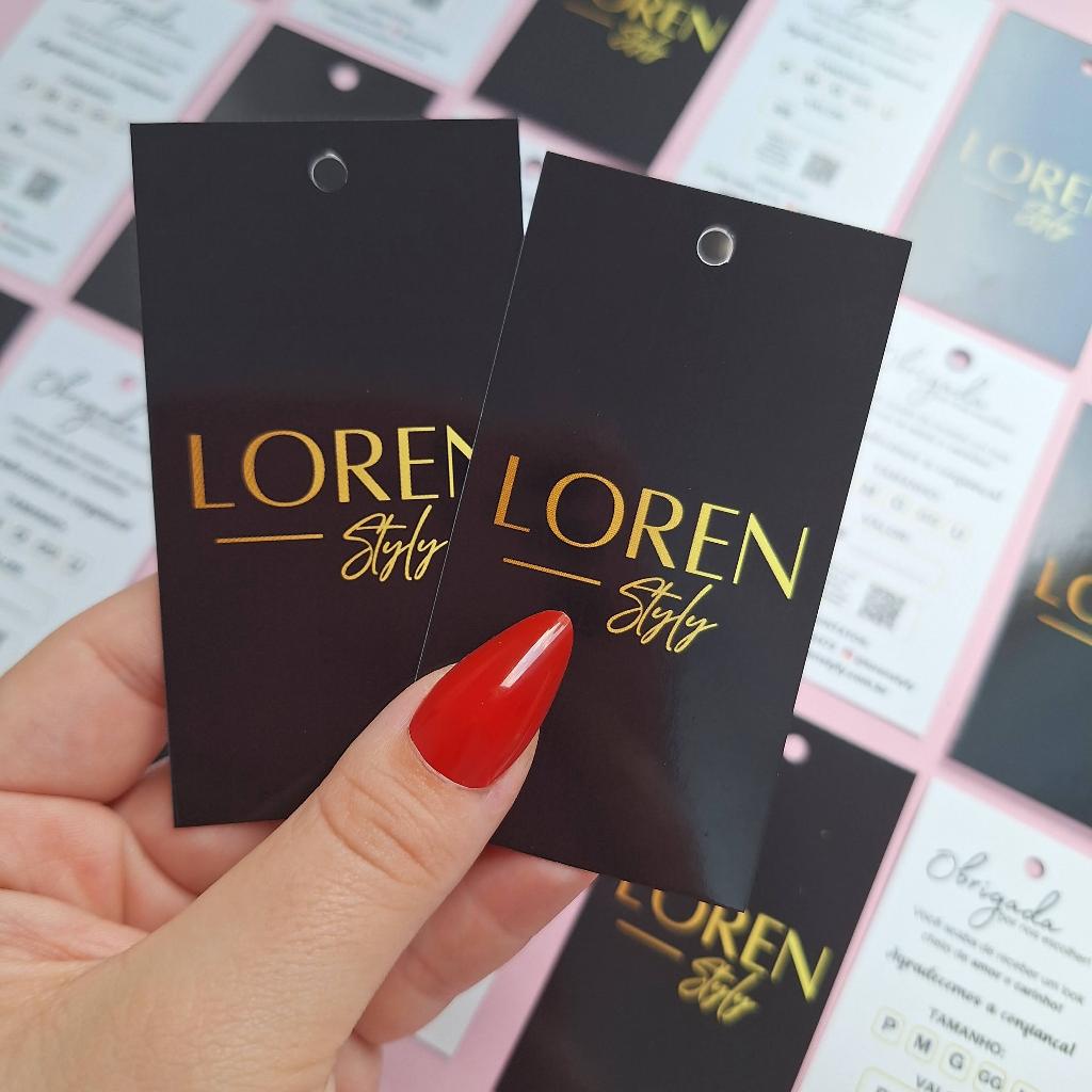 Etiqueta/tag para roupas personalizadas - 50/100 unidades | Shopee Brasil
