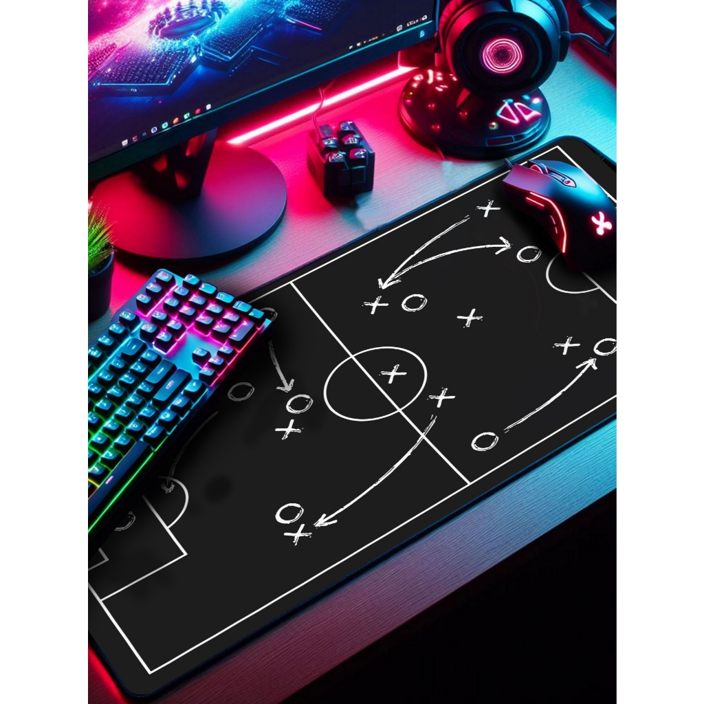 Mouse Pad Gamer/Playmat Futebol Antiderrapante Diversas Estampas e Tamanhos