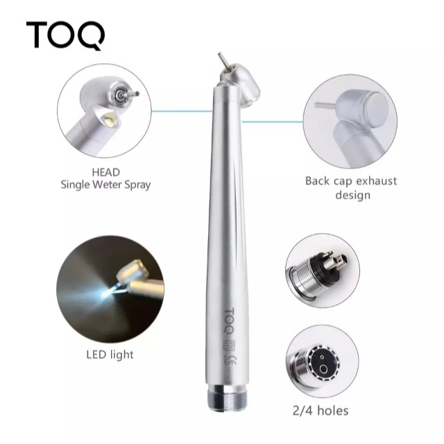 Caneta Dentista 45 Graus com Led Odontológica Alta Rotação TOQ | Shopee ...
