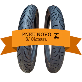 Jogo Par Pneu Honda Cg / Ybr 125 150 Titan Fan 90/90-18 + 80/100-18 Novo Sem Camara