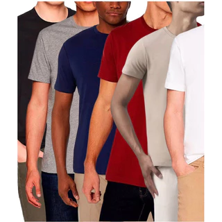 camisa lisa básica 100 % algodão de qualidade camiseta sem estampa t-shit